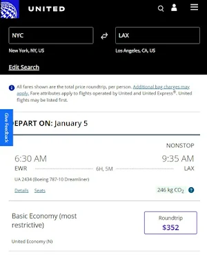 ua airline Screenshot 2