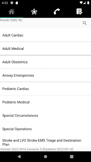 Pender EMS and Fire Protocols Screenshot 2