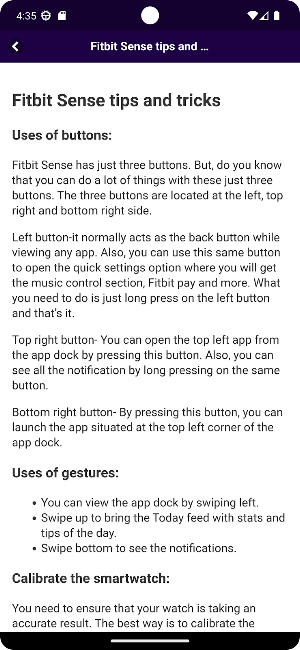 User Guide for Sense 2 Watch Screenshot 1