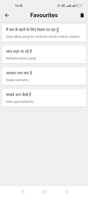Hindi To Indonesian Translator Screenshot 3