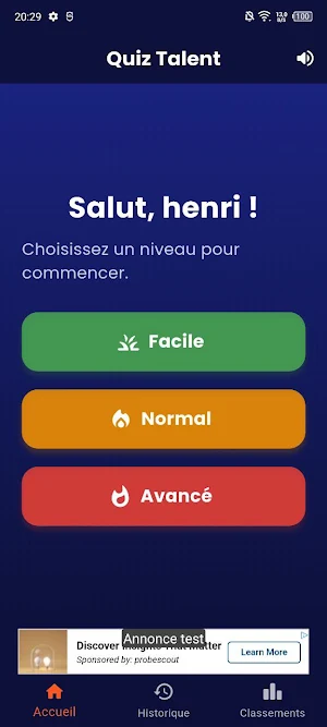 Quizz Talent - Le Défi Screenshot 0
