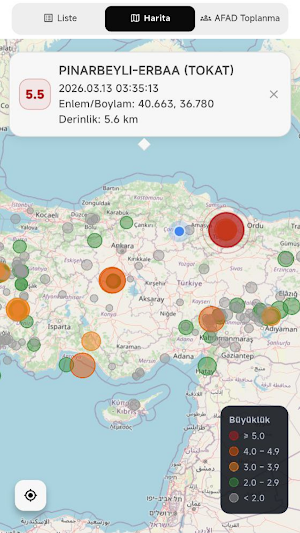Deprem Gözcüsü Screenshot 2