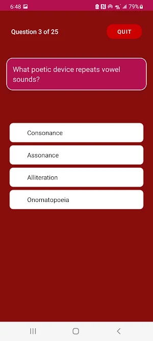 Literature In English Question Screenshot 0