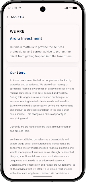 Arora Investment Screenshot 2