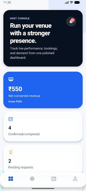 BookMyGrounds Screenshot 1