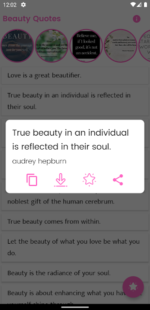 Beauty Quotes and Sayings Screenshot 0