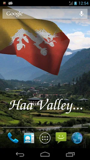 Bhutan Flag Live Wallpaper Screenshot 1