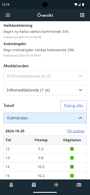 SMHI Vinterväg Screenshot 2