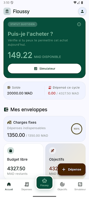 Floussy: Budget & Goals Screenshot 3