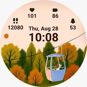 Autumn Day Animated Watch face Screenshot 0