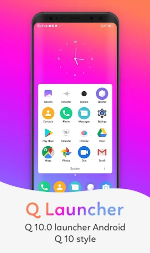Q launcher 10 : Q 10 launcher for android Screenshot 2