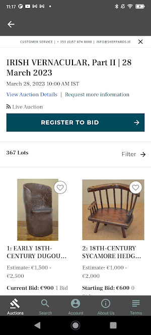 Sheppard’s Live Bidding Screenshot 1