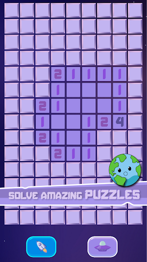 Play Minesweeper Game (Space) Screenshot 1