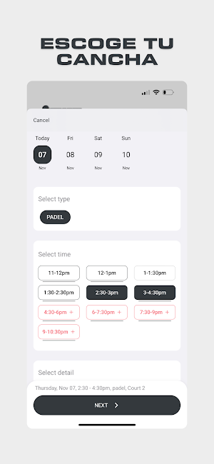 OGP Bookings Screenshot 2