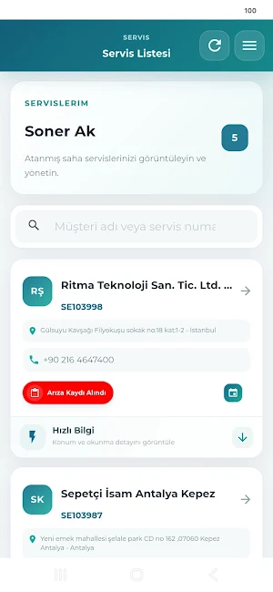 RitmaFlex Service Screenshot 2