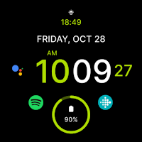 Digital Green Watch Face