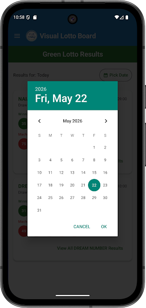 Green Lotto Result Screenshot 1