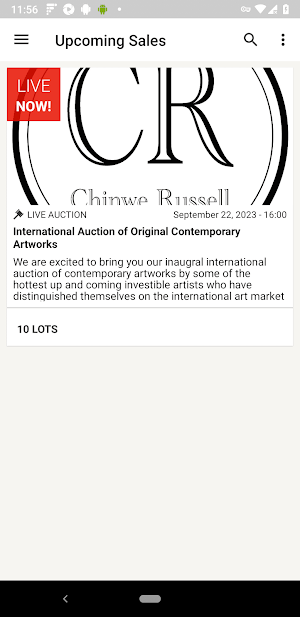 Chinwe Russell Auctions Screenshot 0