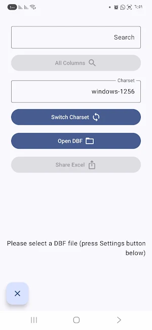 DBF Reader Screenshot 1