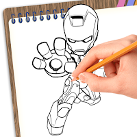 Superhero AR Drawing: Sketch
