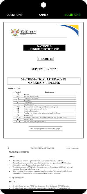 Grade 12 Mathematics Literacy Screenshot 3