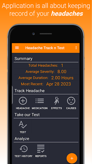 Headache Track n Test Screenshot 0