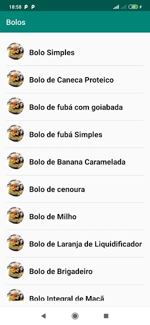 Receitas de Bolos e Doces Screenshot 1