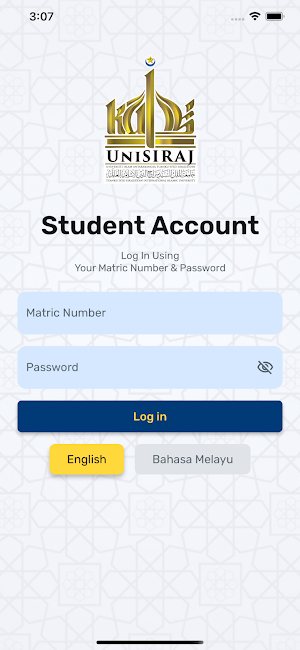 UniSIRAJ iStudent Screenshot 0