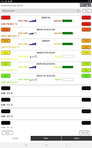 WEXS-10 Sensors Screenshot 3