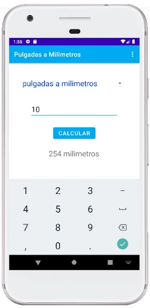 Convertidor Pulgadas a Milimetros Screenshot 3