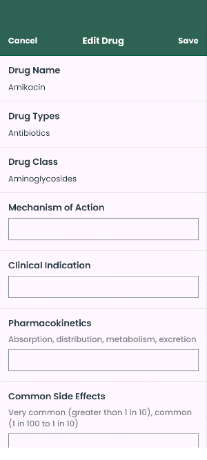 Vets Personal Formulary Screenshot 3