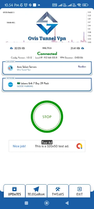 OVIS TUNNEL VPN - Super Fast Screenshot 1