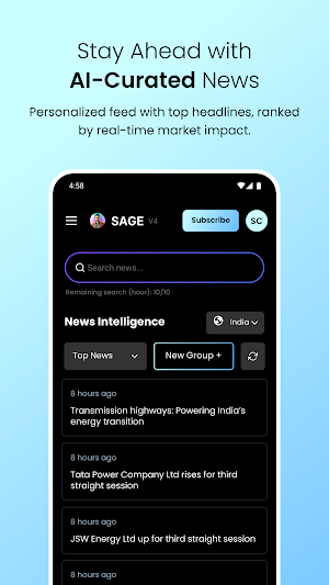 SAGE – AI News Intelligence Screenshot 0