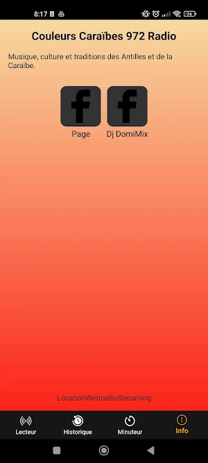 Couleurs caraïbes 972 Radio Screenshot 3