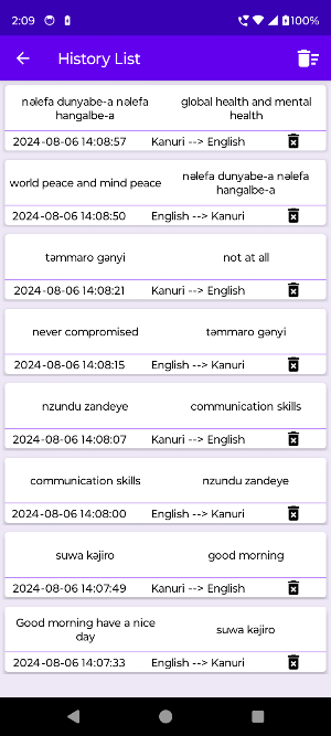 English To Kanuri Translator Screenshot 2