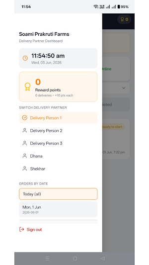 PFB Delivery app Screenshot 2