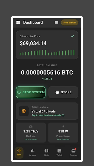 Hash Miner-Bitcoin Miner Cloud Screenshot 0