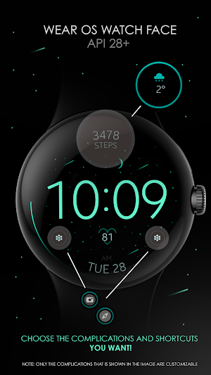 Battery v6 minimal watch face Screenshot 0