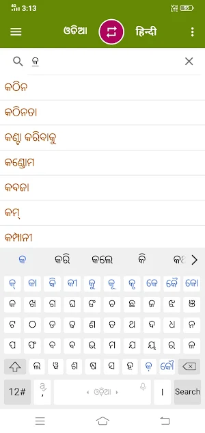 Odia To Hindi Dictionary Screenshot 1