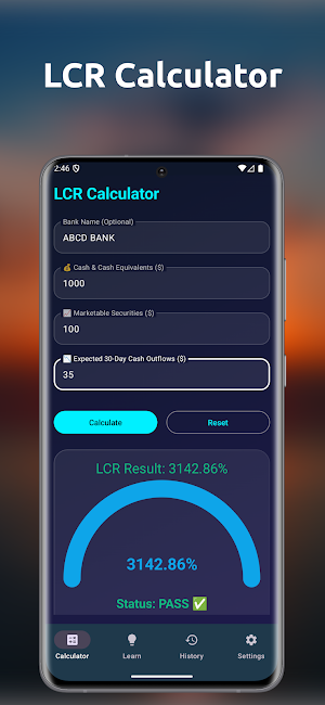 LCR Calculator-financial tools Screenshot 1