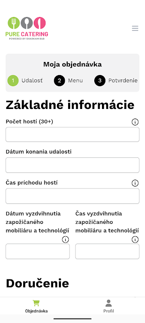 Pure Catering Screenshot 0