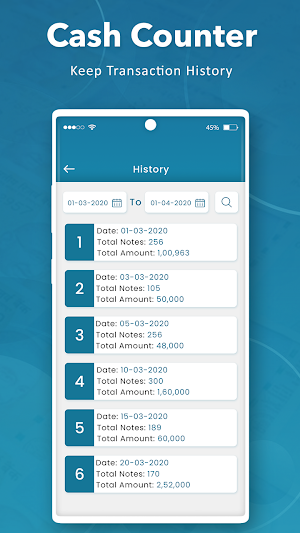 Cash Counter - Calculator Screenshot 2