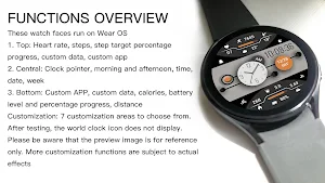 Dark Grey Ink Orange Wear OS Screenshot 2