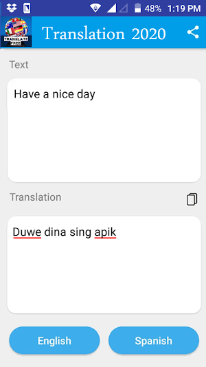 Javanese - English Translator 2021 Screenshot 1