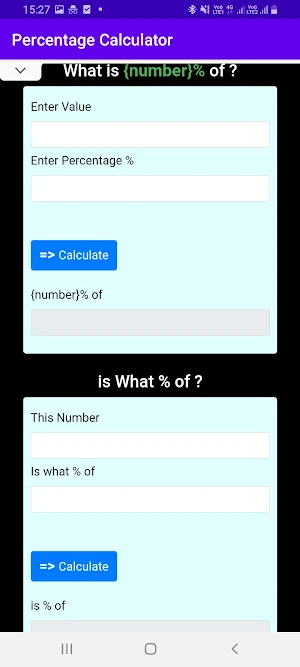 Percentage Calculator Screenshot 1