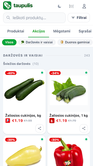 Taupulis – kainų palyginimas Screenshot 1