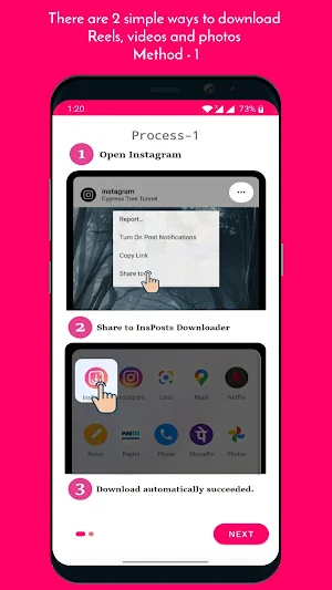 Post downloader for instagram - Video Downloader. Screenshot 2
