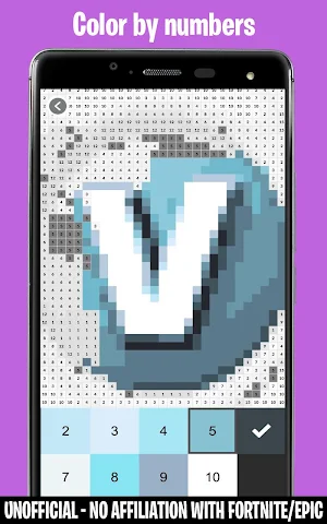 Pixels of Fortnite: Color by Numbers Art Game Screenshot 0