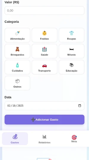 Orçamento do Bebê Screenshot 1