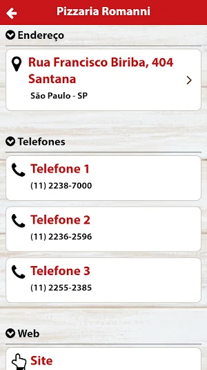 Pizzaria Romanni Screenshot 2